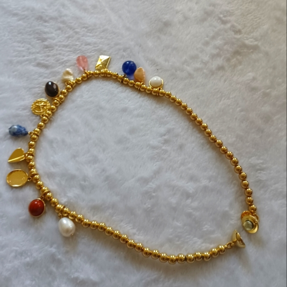 Talbot gold tone all you need is love statement charm necklace